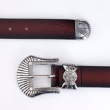 WORTHY LEATHER BELTS WINE