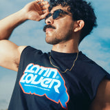 BLACK MAJOR LEAGUE SLEEVELESS JERSEY